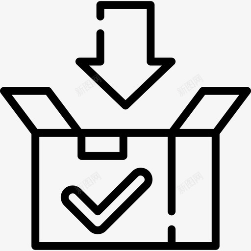 开箱电子商务15线性图标svg_新图网 https://ixintu.com 开箱 电子商务15 线性