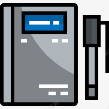 笔记本商务和战略线条颜色图标图标