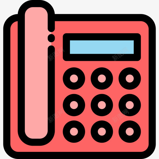 电话站小工具7线性颜色图标svg_新图网 https://ixintu.com 小工具7 电话站 线性颜色