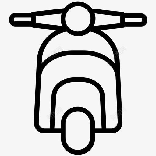 vespa自行车摩托车图标svg_新图网 https://ixintu.com vespa 摩托车 滑板车 自行车 运输线图标