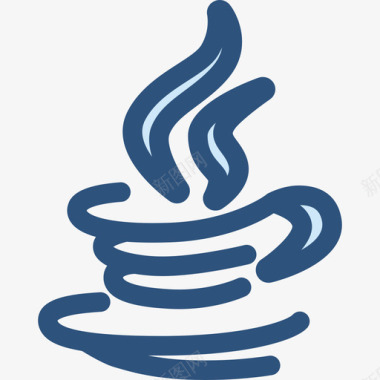 Java徽标3蓝色图标图标