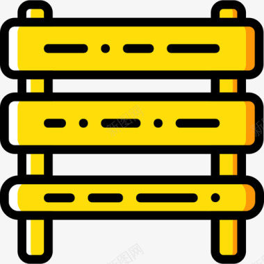 长凳户外3黄色图标图标