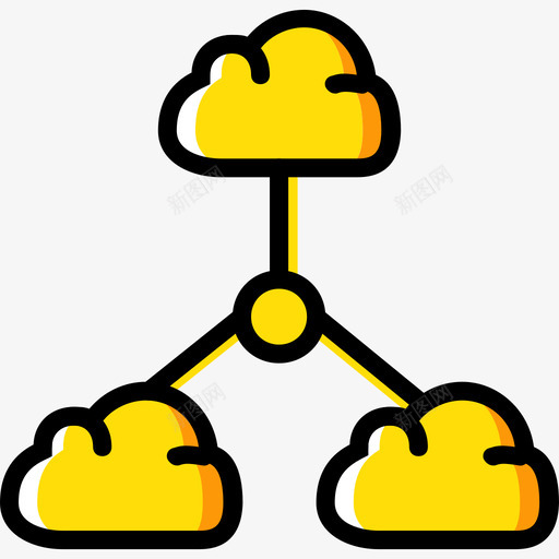 云计算搜索引擎优化和分析2黄色图标svg_新图网 https://ixintu.com 云计算 搜索引擎优化和分析2 黄色