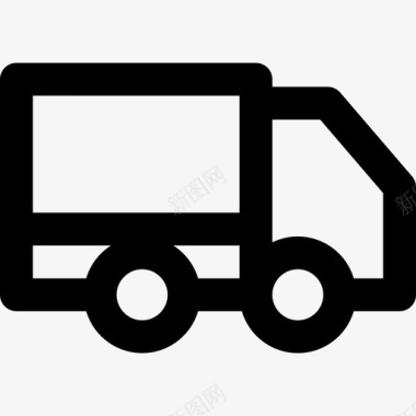 运输卡车装运和交付5直线图标图标