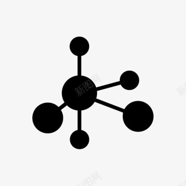 分子化学科学图标图标