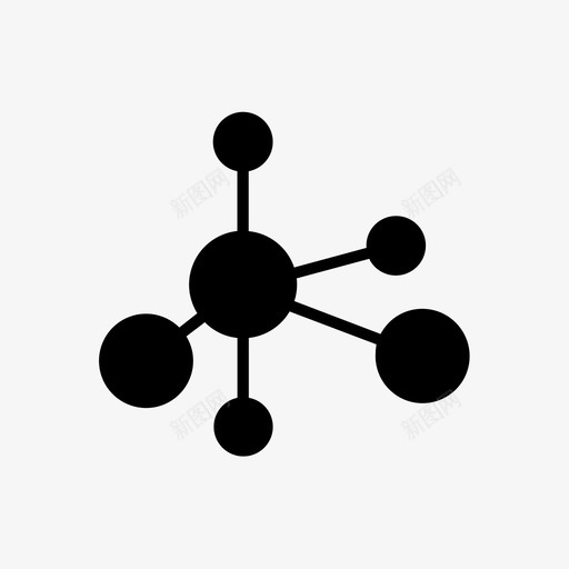 分子化学科学图标svg_新图网 https://ixintu.com 分子 分子集合 化学 科学