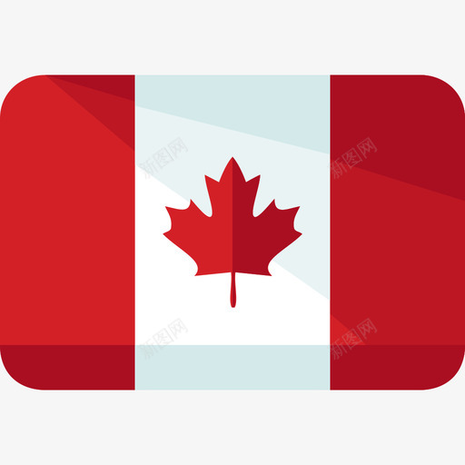 加拿大国旗2平坦图标svg_新图网 https://ixintu.com 加拿大 国旗2 平坦