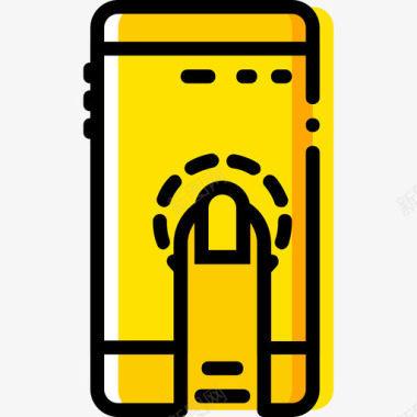 智能手机手势7黄色图标图标