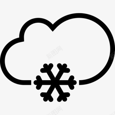下雪天气和保险2线性图标图标