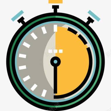 计时器共用3个线性颜色图标图标