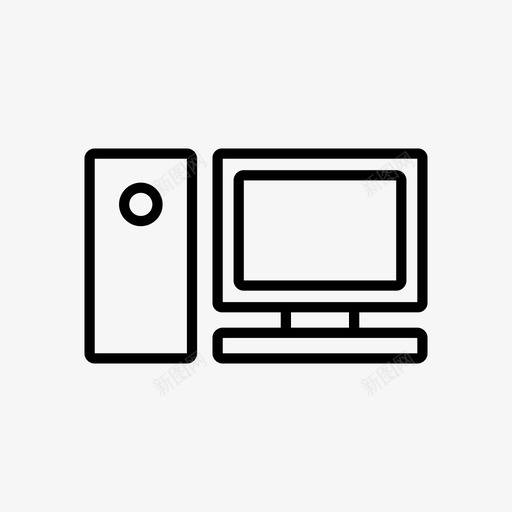 电脑设备电子图标svg_新图网 https://ixintu.com 小工具 显示器 电子 电子和游戏 电脑 设备