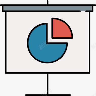 演示文稿办公和商务9彩色128px图标图标