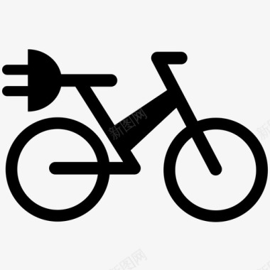 电动自行车自行车环保型图标图标