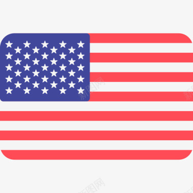 美国国际国旗6圆形矩形图标图标