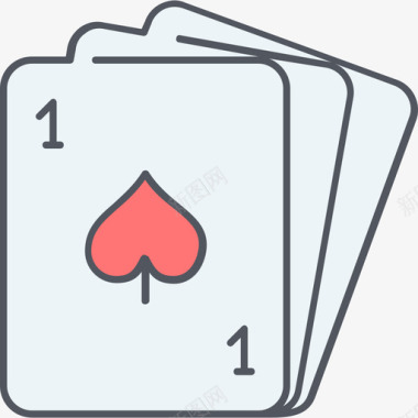 扑克游戏6颜色图标图标