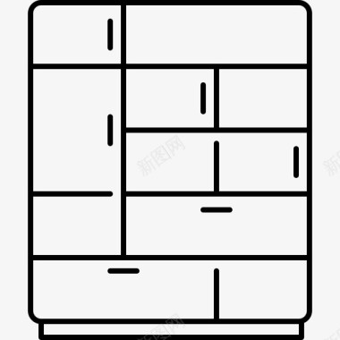 衣柜家具19128px线图标图标