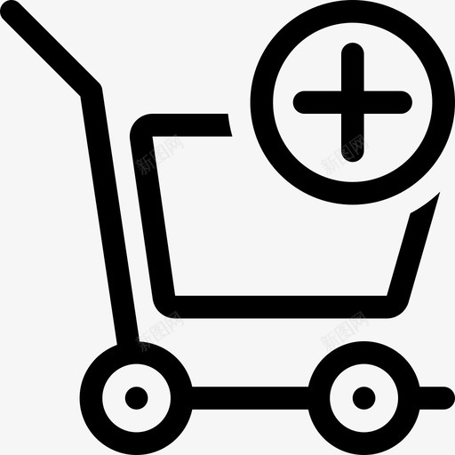 购物车购物线路图标轮廓svg_新图网 https://ixintu.com 购物线路图标 购物车 轮廓