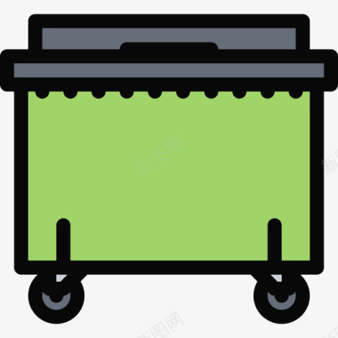 垃圾箱客房部2彩色图标图标
