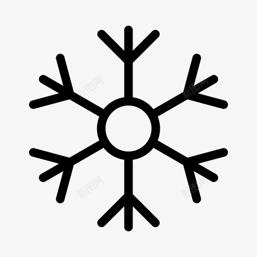 雪花装饰冬季图标svg_新图网 https://ixintu.com 冬季图标 网络用户图标 装饰 雪花