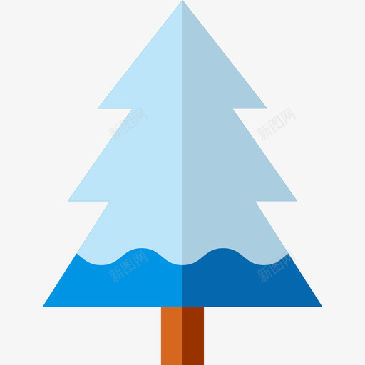 松树冬季元素4平坦图标svg_新图网 https://ixintu.com 冬季元素4 平坦 松树