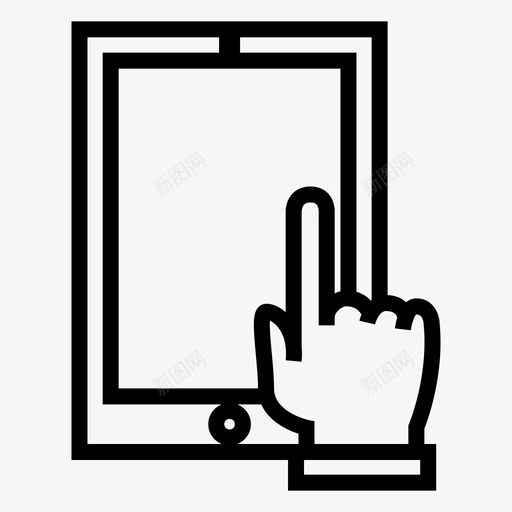 应用程序点击互动图标svg_新图网 https://ixintu.com 互动 平板电脑 应用程序 点击 移动 金融2