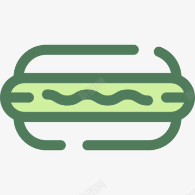热狗食物和餐厅5维德图标图标