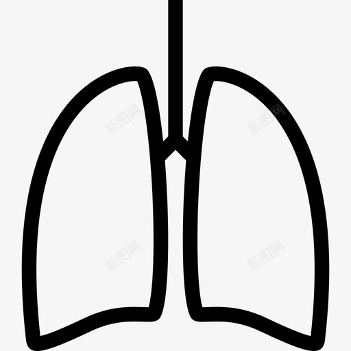 肺医学和牙科2线状图标svg_新图网 https://ixintu.com 医学和牙科2 线状 肺