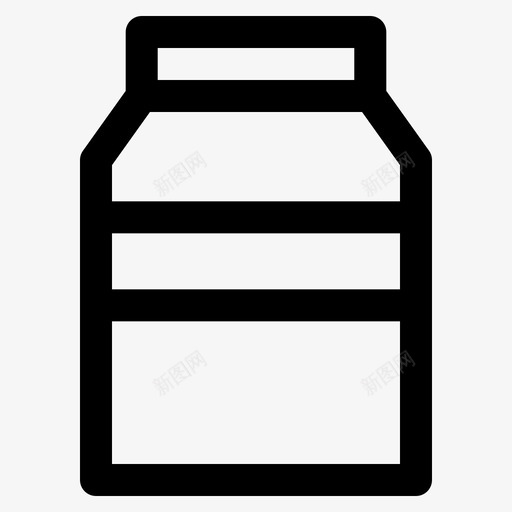 牛奶盒饮料健康图标svg_新图网 https://ixintu.com 人们喜爱的饮料 健康 牛奶盒 饮料
