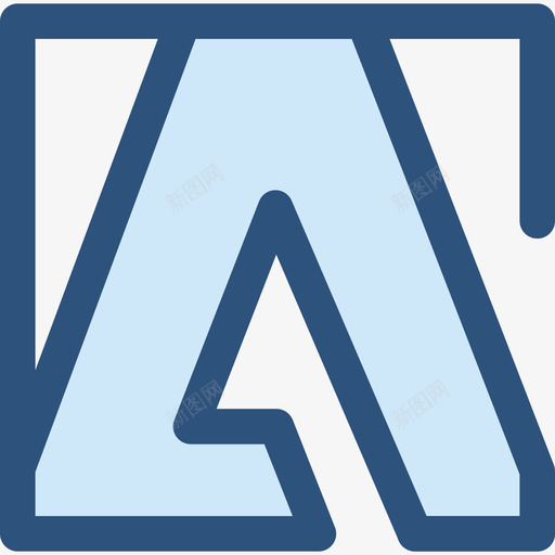 Adobelogo3蓝色图标svg_新图网 https://ixintu.com Adobe logo3 蓝色