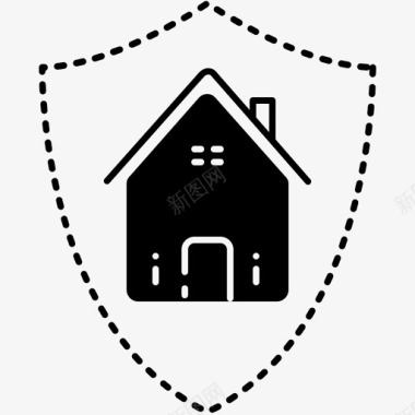 家庭保险家庭安全保护图标图标