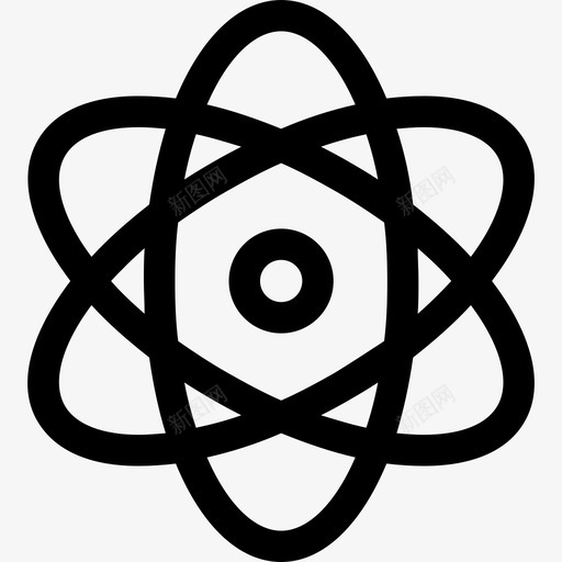 原子科学技术2线性图标svg_新图网 https://ixintu.com 原子科学技术2 线性