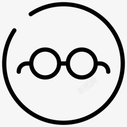 太阳戒指眼镜戒指商店图标高清图片