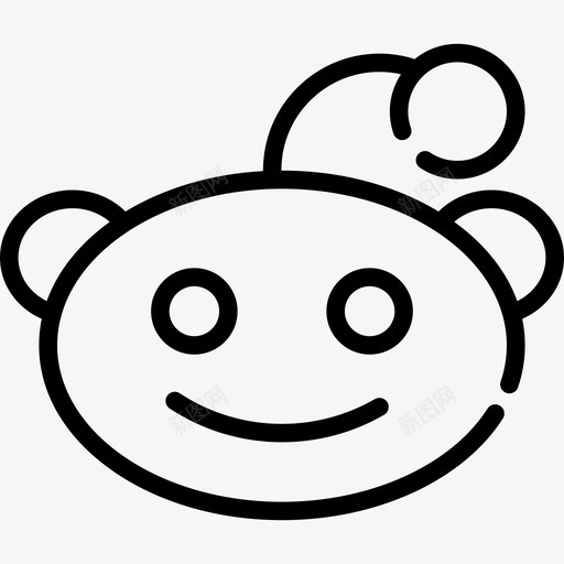 Reddit社交媒体27线性图标svg_新图网 https://ixintu.com Reddit 社交媒体27 线性