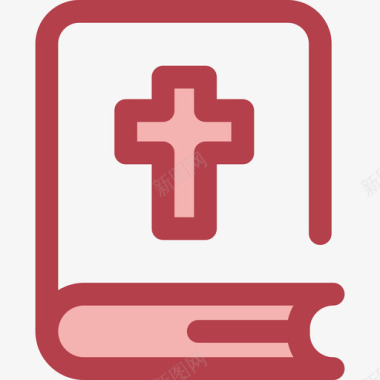 圣经慈善7号红色图标图标