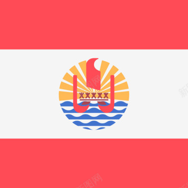法属波利尼西亚国际旗帜4方形图标图标