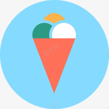 冰淇淋旅行11圆形图标图标
