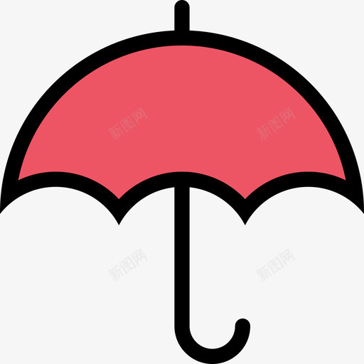 雨伞天气和保险颜色图标svg_新图网 https://ixintu.com 天气和保险 雨伞 颜色