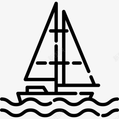 帆船澳大利亚2直线型图标图标
