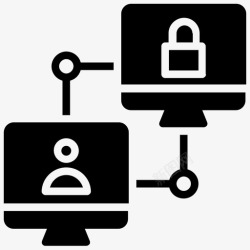 数据访问访问控制网络安全密码保护图标高清图片