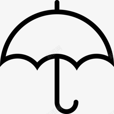 伞天气和保险2直线型图标图标