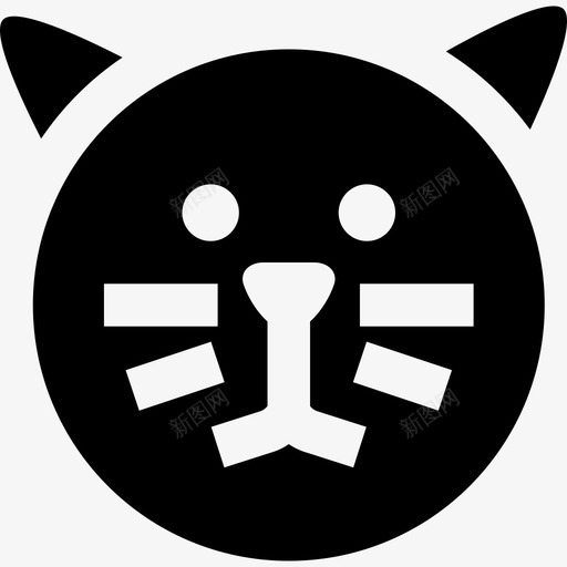 猫动物18填充图标svg_新图网 https://ixintu.com 动物18 填充 猫
