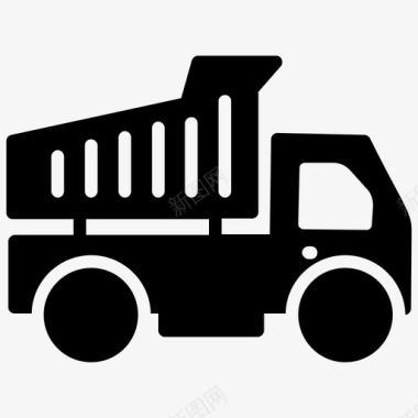 自卸卡车运输卡车翻斗车图标图标