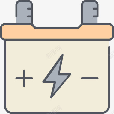 电池能量7彩色图标图标