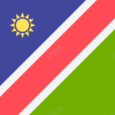 纳米比亚国际旗帜4方形图标图标