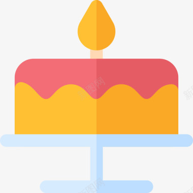 生日蛋糕生日6扁平图标图标