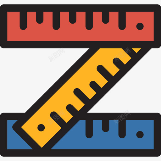 直尺结构13线颜色图标svg_新图网 https://ixintu.com 直尺 线颜色 结构13