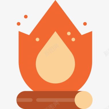篝火万圣节元素平面图标图标