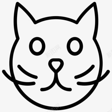 猫猫脸脸卡通图标图标