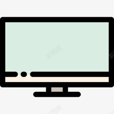 电视家用电器13线性颜色图标图标
