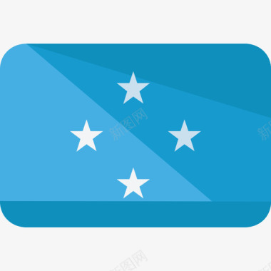 密克罗尼西亚2号旗平坦图标图标